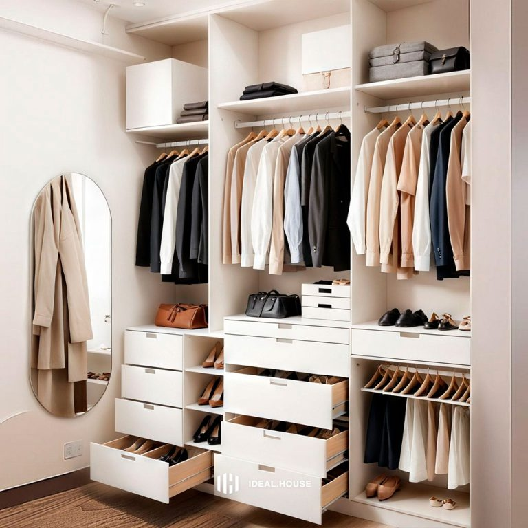 Vestidor en melamina - organización